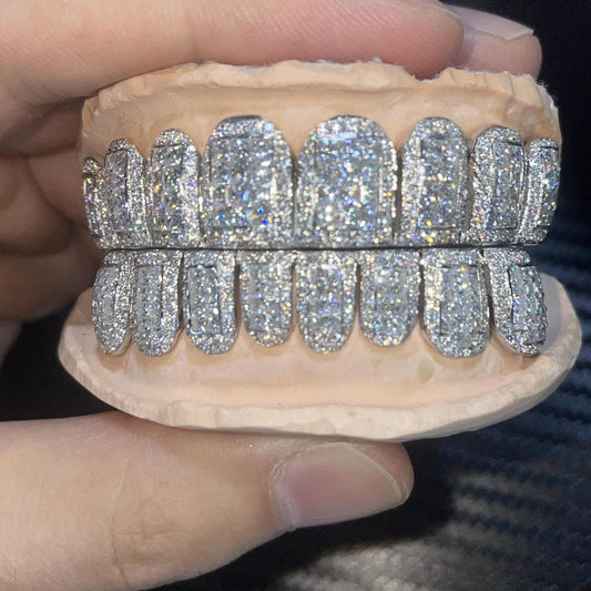 TG013 — RGP Plain Grillz S925 Rose Gold Plated - Top 8 & Bottom 8
