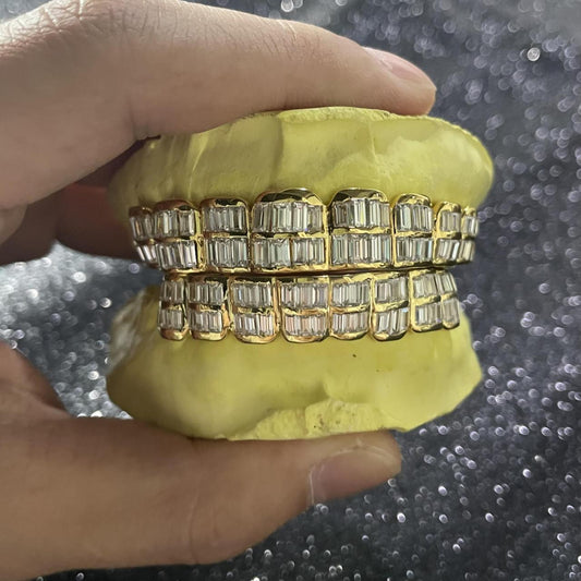 TG014 — BGP Plain Grillz S925 Black Gold Plated - Top 8 & Bottom 8