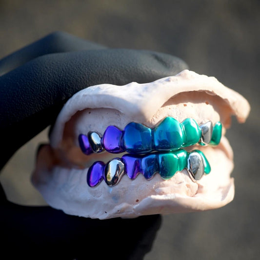 TG033 — WGP Vertic Set Grillz S925 + Moissanite - Top 8 & Bottom 8